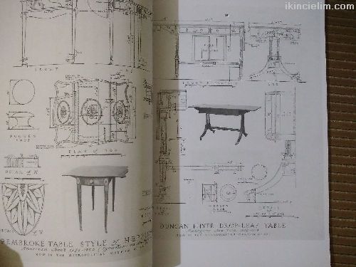 Antika mobilyalar imalat plan ve olculeri