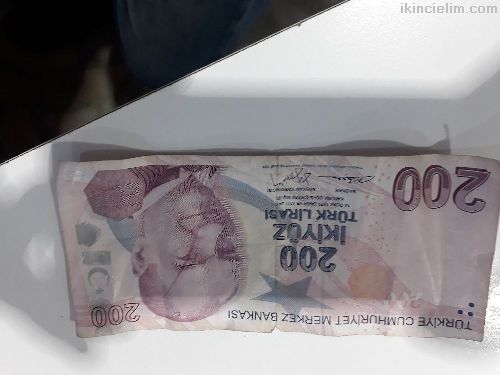 Satlk hatal basm 200 tl banknot