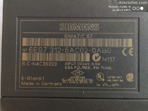 Siemens 6Es7 312-5Ac02-0Ab0 Simatic S7-300 Cpu312