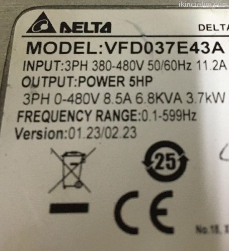 Delta Vfd037E43A 3.7 Kw Inverter