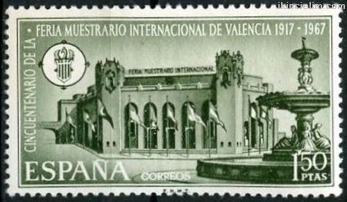 spanya 1967 Damgasz Valencia Uluslar Aras Fuar
