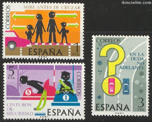 spanya 1976 Damgasz Trafik Emniyeti Serisi