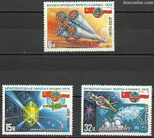 Rusya 1978 Damgasz Sovyet- Polonya Uzay Uuu Ser