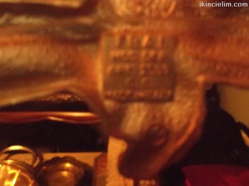 Fonderia ok iyi durumda antika bronz avize