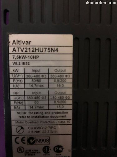 Schneider Altivar Atv212Hu75N4 7.5 Kw
