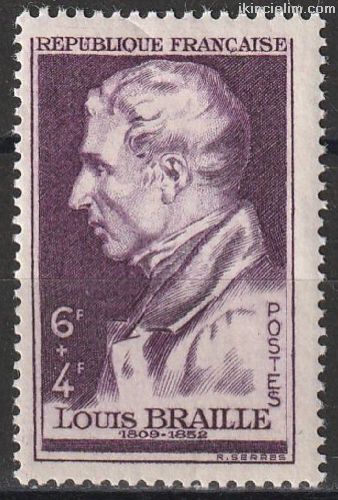 Fransa 1948 Damgasz Louis Braille Serisi