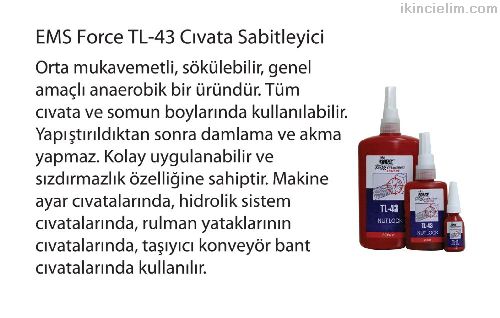 Ems Force Tl43/250ml Orta Kuvvet Civata Sabitleyic