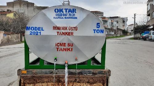 Kamyonet Rmork Kasa st Su Tank Galvaniz 5 Ton