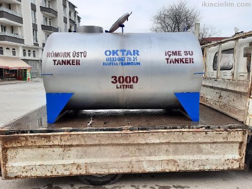 Kamyonet Rmork st Su Tank Galvaniz 3 Ton Oktar