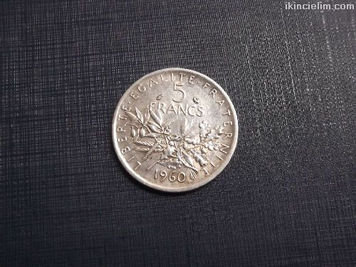 Fransa 1960 tarihli gm  5  frank  paras