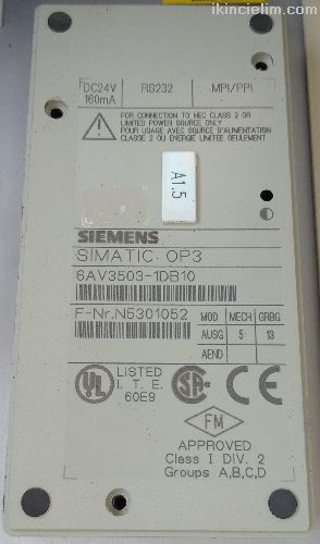 6Av3503-1Db10,Siemens Simatic Op3,Hmi Operatr pan