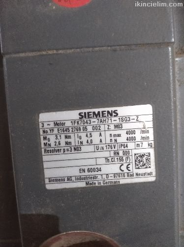Siemens,1Fk7043-7Ah71-1Sg3-Z,Servo Motor