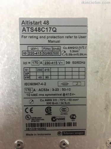 Telemecanique Altistart Ats48C17Q