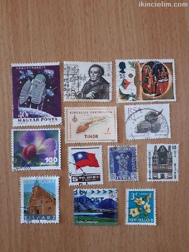 Posta pullar koleksiyonu yabanc kark