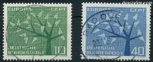 Almanya (Bat) 1962 Damgal Avrupa Cept Serisi