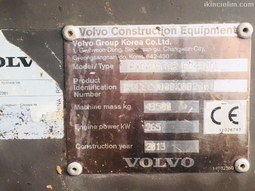 2013 Volvo Ec 480 Dl--9200 Saat