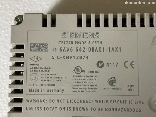 Siemens Tp 177B Touch Panel 6Av6 642-0Ba01-1Ax1