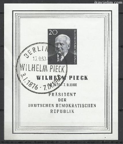 Almanya (Dou) 1960 Damgal Bakan Wilhelm Pieck A