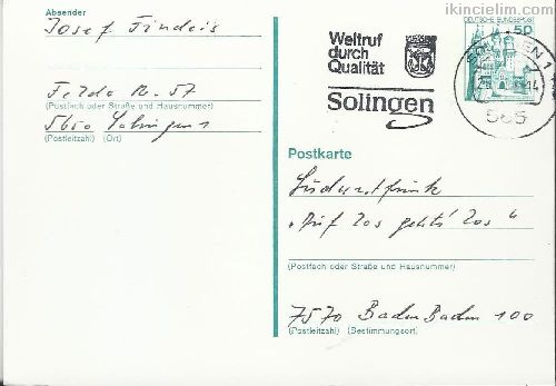 Almanya (Bat) 1980 Damgal atolar Posta Kart