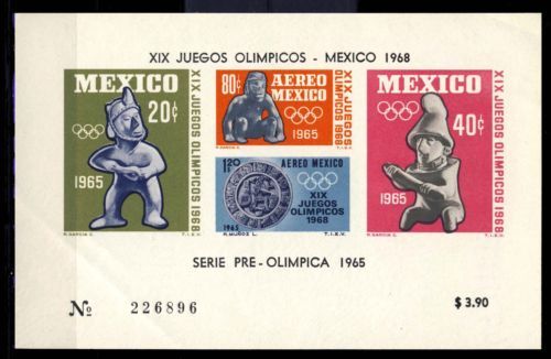 Meksika 1968 Damgasz Ykanm Olimpiyat Bloku 3