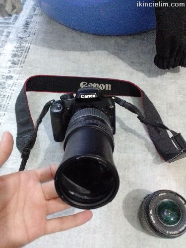 Canon 1000d EOS iki lens yeni gibi 