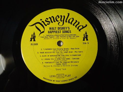 Walt Disney's Happiest Songs Lp Tertemiz