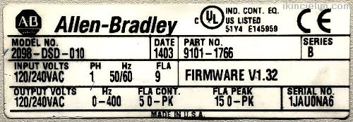 3 adet Allen Bradley  Ultra 3000 2098-Dsd-010  1kw