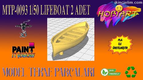 Mtp-0093 1/50Lfeboat 2Adet(Model Tekne Paralar)