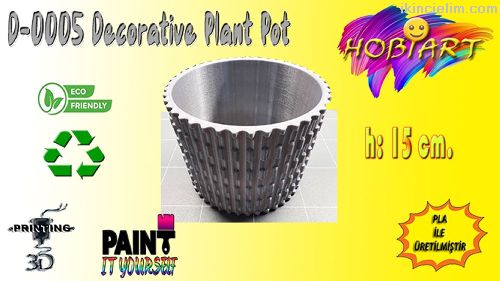 D-0005 Decorative Plant Pot (Dekoratif Saks)
