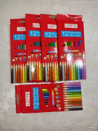 Renkli kuru boya kalemi 1 paket 
