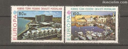 1977 DAMGASIZ KIBRIS CEPT SERS