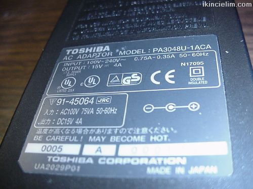 Toshiba Ac Adaptr Model Pa3048U-1Aca