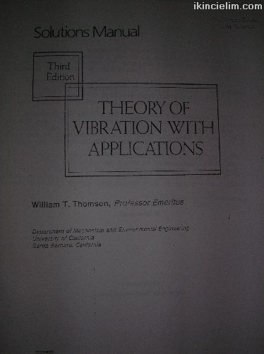 Theory Of Vbraton Wth Applcatons