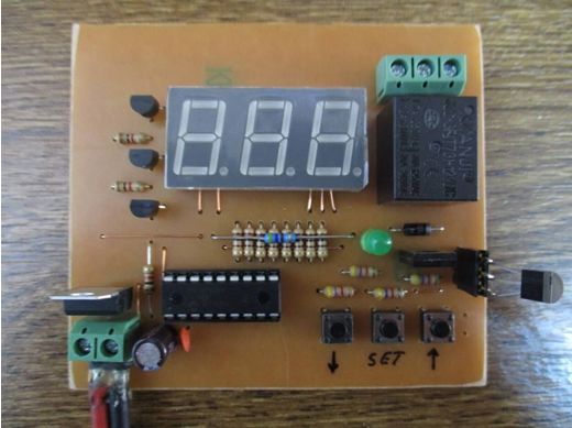 TERMO33 18B20 Devre Elektronik Eşya : Termometre Termostat Ayarlı