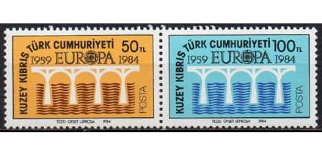 Koleksiyon, Pullar, K.K.T.C. 1984 Damgasız Avrupa Cept Serisi