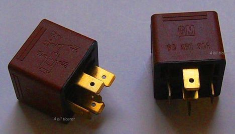 Vasıta, Oto Elektrik, Gm, Vectra Omega Frontera Corsa Tıgra Astra, Opel Klima Sekonder Fan Rölesi Kahverengi 90491314