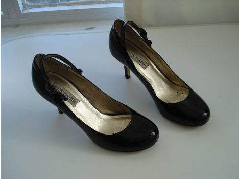 Giyim Eşyası, Bayan Ayakkabı, Steve Madden Siyah Rugan Ayakkabı 37