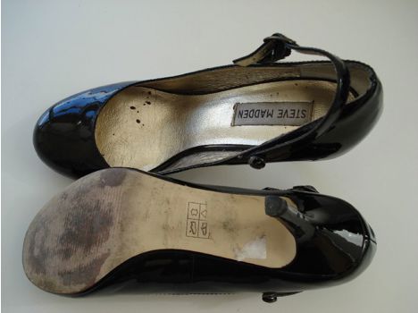 Giyim Eşyası, Bayan Ayakkabı, Steve Madden Siyah Rugan Ayakkabı 37