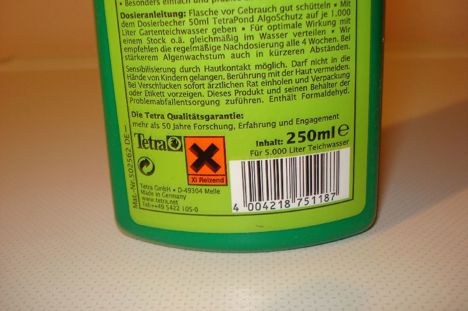 Evcil Hayvan, Akvaryum Malzemeleri, Tetra Pond Algoschutz 250 Ml. Yosun Giderici