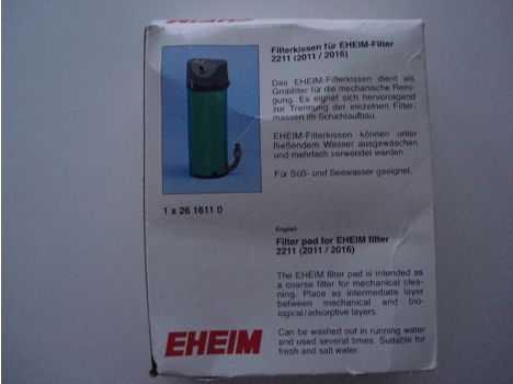 Evcil Hayvan, Akvaryum Malzemeleri, Yedek Parça, Eheim 2211 Filtre Pedi Kutusunda