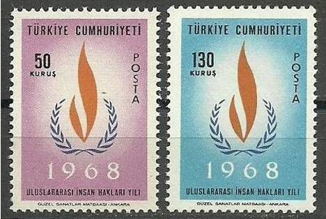 Koleksiyon, Pullar, 1968 Damgasız Uluslararası İnsan Hakları Yılı Seri