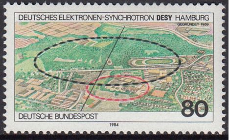 Koleksiyon, Pullar, Almanya (Batı) 1984 Damgasız Hamburg Synchrotron M