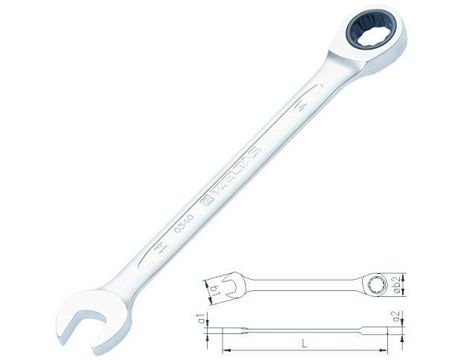 İş Makineleri, Tamirhane, Servis El Aletleri, İzeltaş Cırcır Kombine Anahtar, Krom, 17 Mm