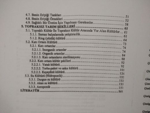 Kitap, Dergi : Topraksız tarım ( örtüaltı sebzeciliği )