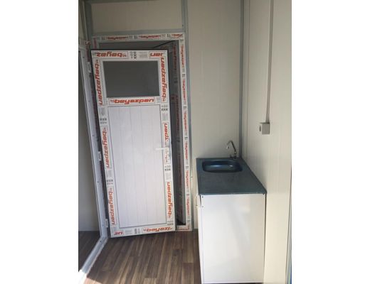 Zeyker Prefabrik Konteyner Tasarım 21 M2 Mobil Konteyner İş Makineleri : 3X7 İki Oda Wc-Duş Evyeli Full Yalıtımlı Konteyner