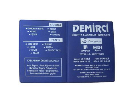 Diğerleri, Kategorisi Olmayan Her Şey, Firma Reklam Baskılı Ruhsat Kabı İmalatı