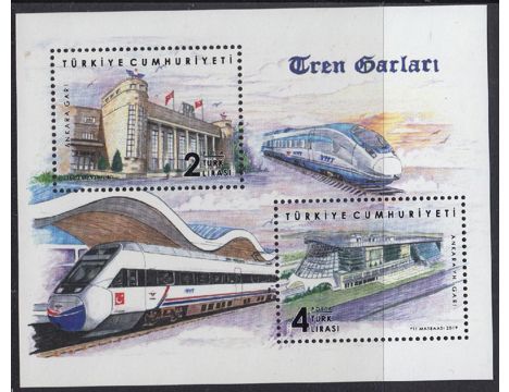 Koleksiyon, Pullar, 2019 Damgasız Tren Garları Bloku