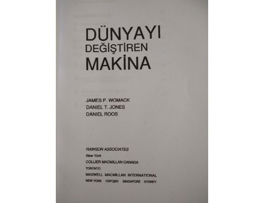 Kitap, Dergi : Dünyayı değiştiren makina james p womack