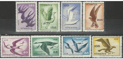 Koleksiyon, Pullar, 1959 Damgasız Kuşlar Serisi