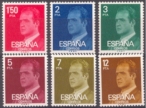 Koleksiyon, Pullar, İspanya 1976 Damgasız Sürekli Kral I. Juan Carlos